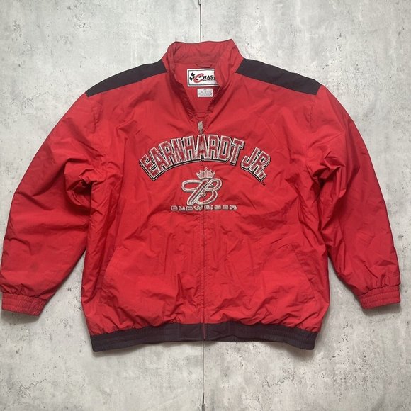 RARE Vtg Dale Earnhardt Jr XXL Embroidered Red Jacket Budweiser Chase Authentic - Picture 1 of 13